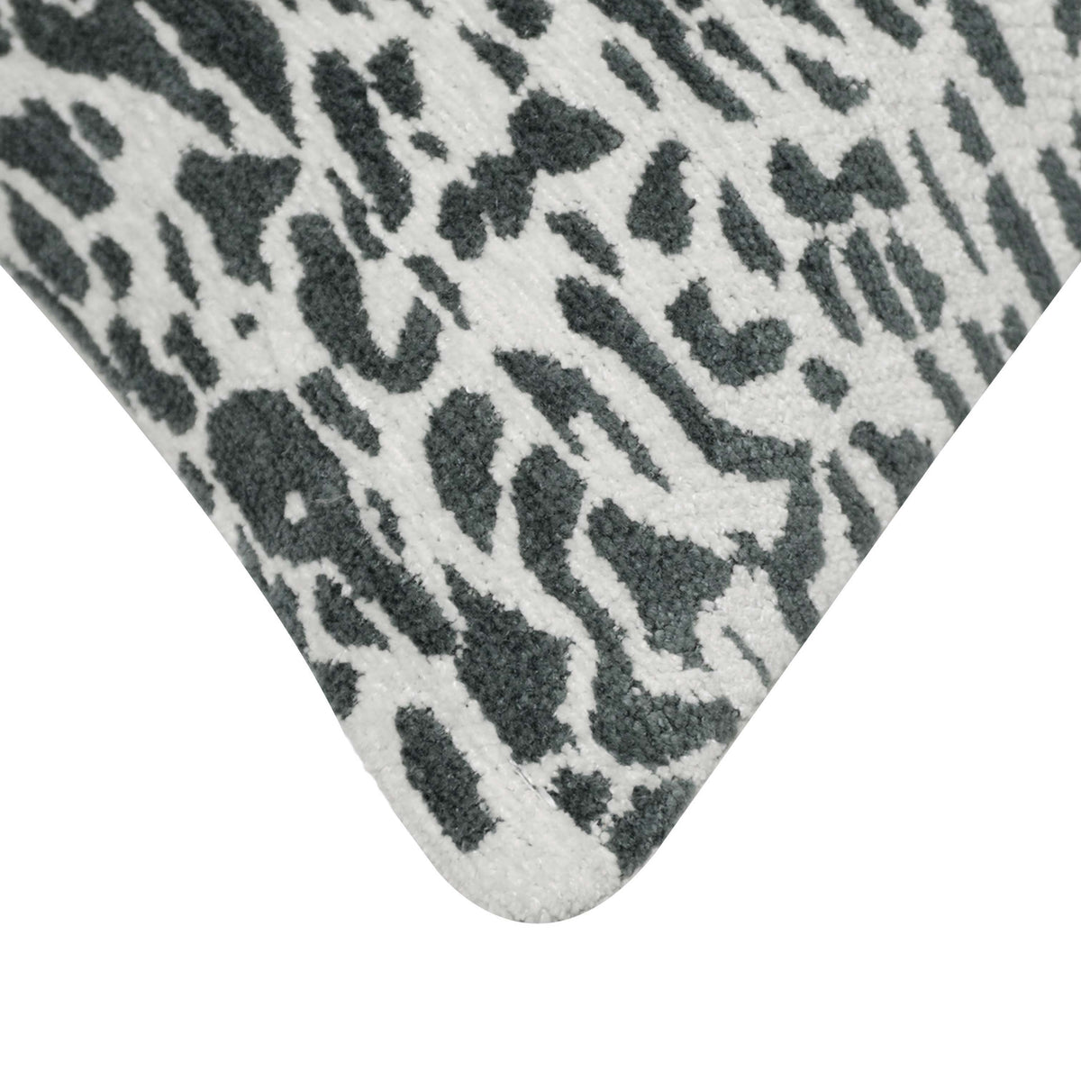 Grey & White Abstract Jacquard Cushion Cover – 45 x 45 cm
