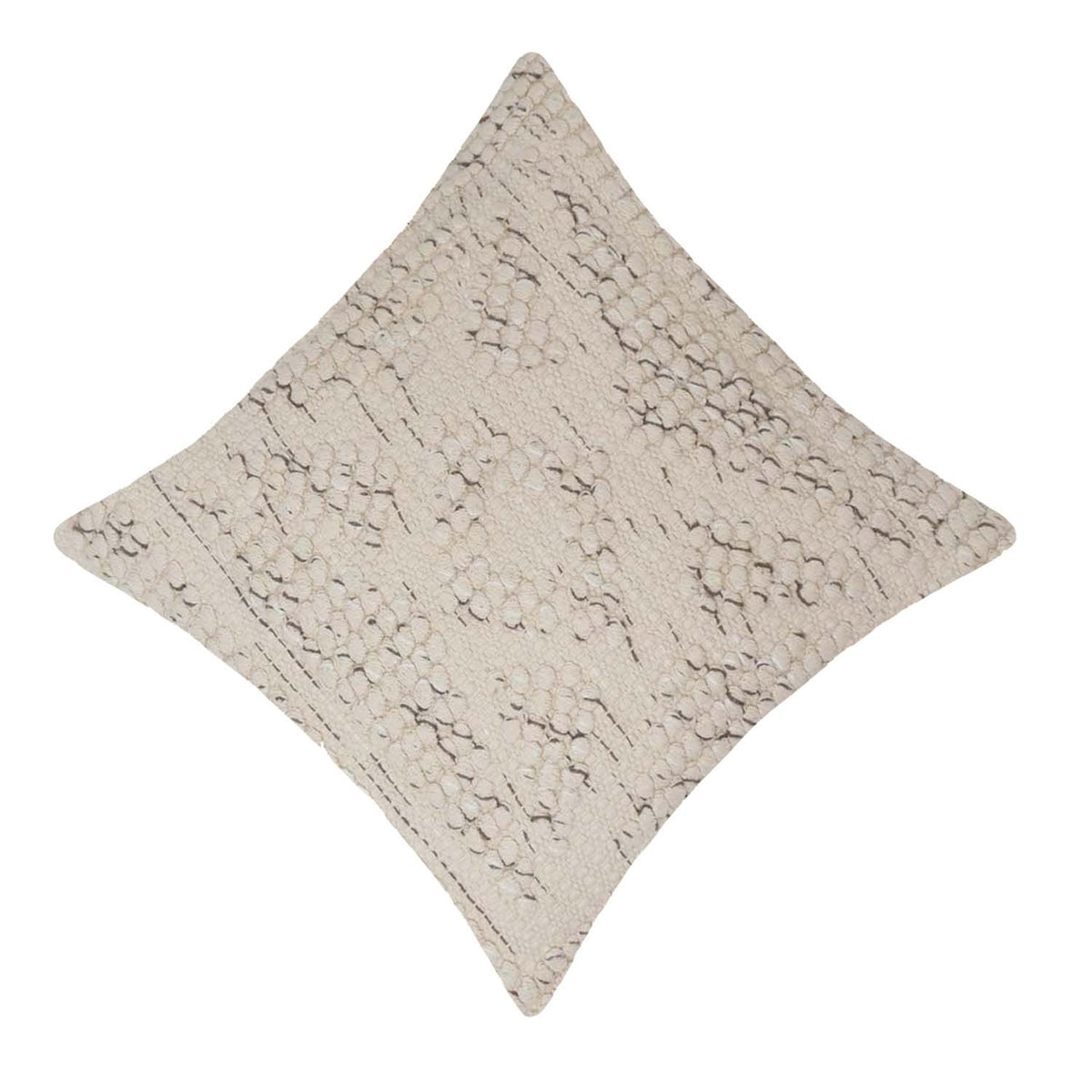 Handmade Tufted Cotton Cushion Cover 45x45 cm | Boho Textured Throw Pillow Cover | Ivory Decorative Cushion Cover with Hidden Zip | 100% Cotton - Bulk manufacturer & supplier from Panipat, India