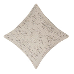 Handmade Tufted Cotton Cushion Cover 45x45 cm | Boho Textured Throw Pillow Cover | Ivory Decorative Cushion Cover with Hidden Zip | 100% Cotton