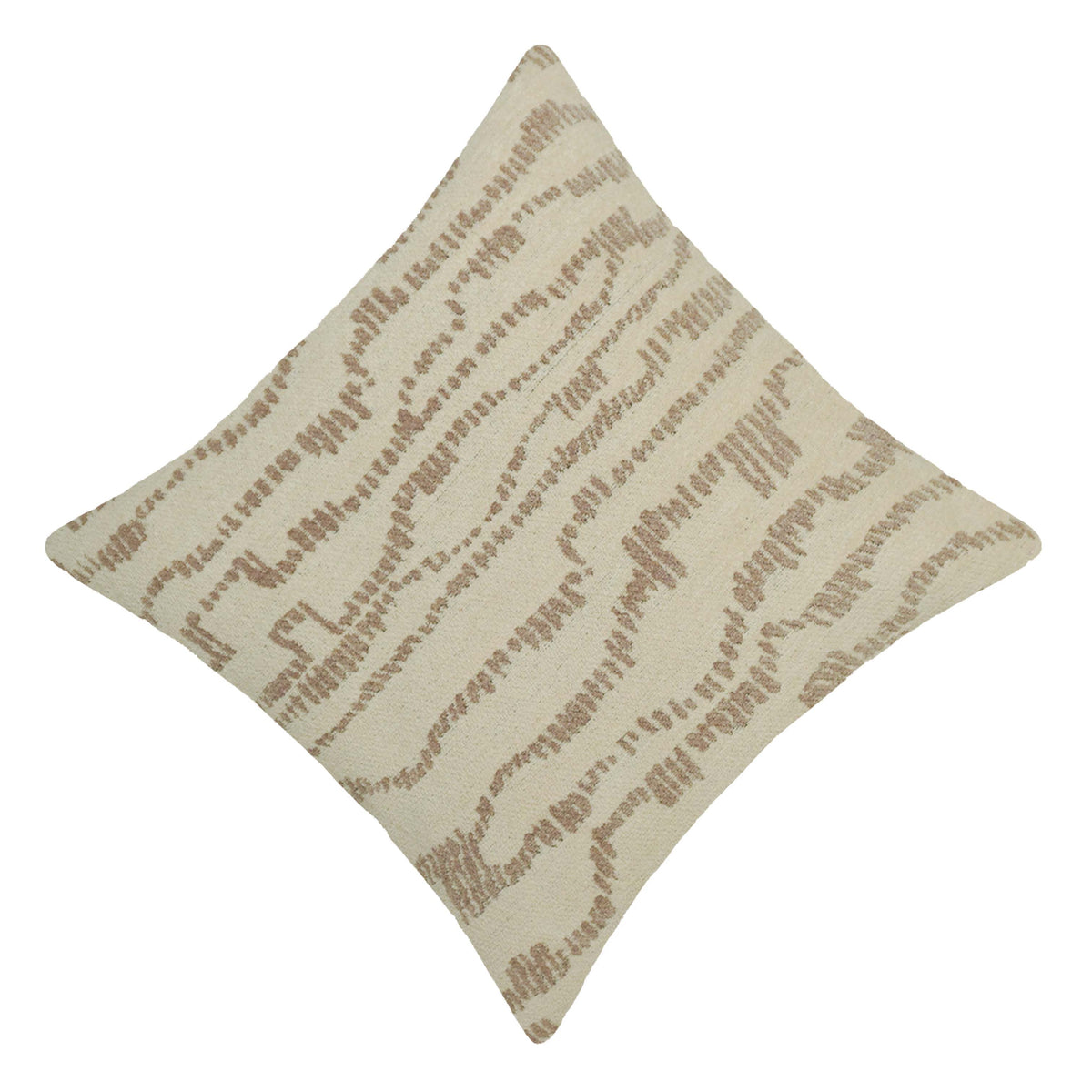 Handwoven Jacquard Cotton Cushion Cover 45x45 cm | Textured Wavy Pattern | Soft Decorative Throw Pillow Cover with Concealed Zip | Modern Boho Home Décor