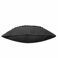 Handwoven Cotton Chindi Charcoal Cushion Cover – Textured Rustic Accent, 45 x 45 cm