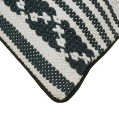 Handwoven Black & Ivory Cotton Cushion Cover – 45 x 45 cm