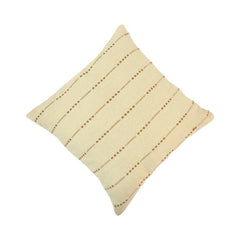 Handmade Cotton Cushion Cover 45x45 cm | Textured Woven Neutral Pillow Cover | Artisan Decorative Cushion