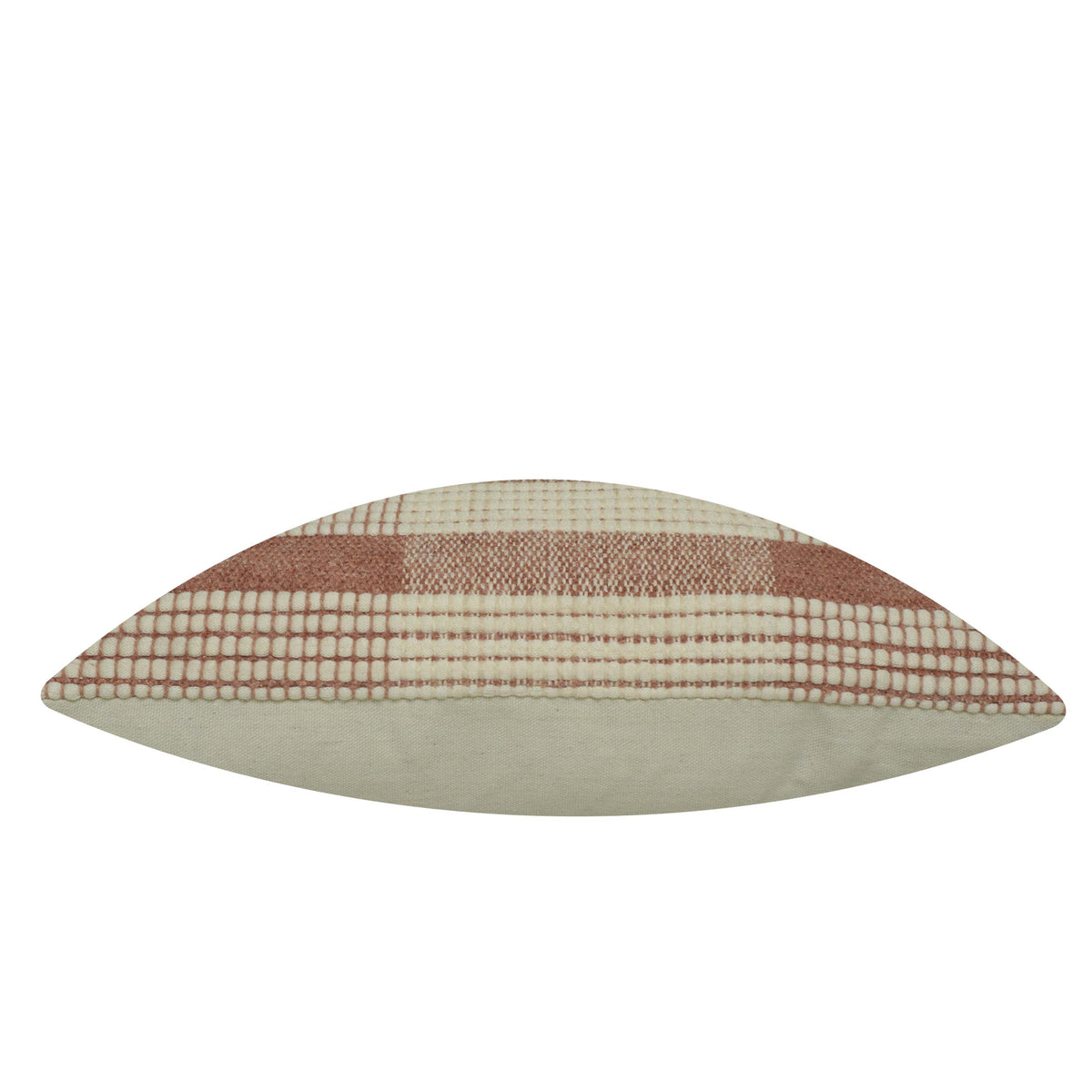 Handwoven Cotton Cushion Cover 45x45 cm | Textured Woven Check Pattern | Beige & Brown Decorative Throw Pillow Cover | Modern Boho Farmhouse Home Décor | Concealed Zip