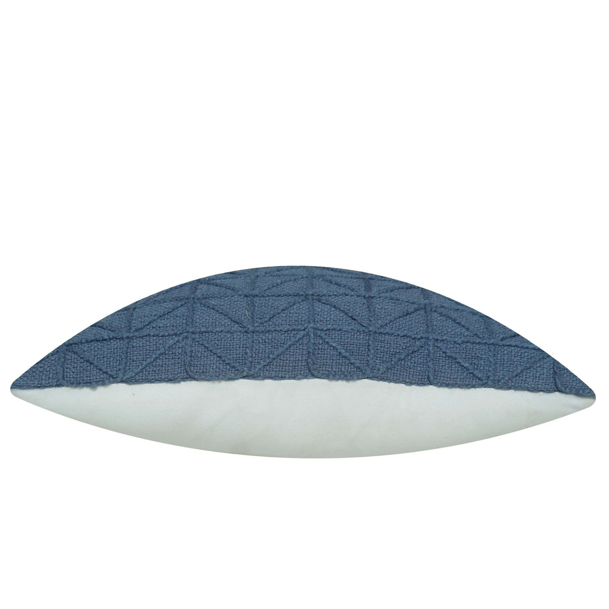 Blue Geometric Machine Embroidered Cushion Cover 45x45 cm