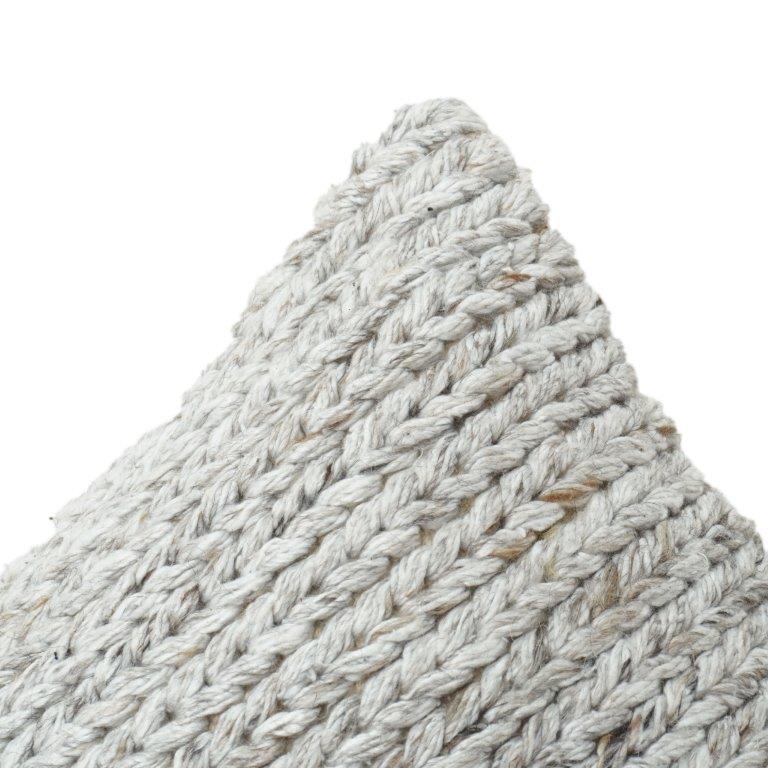 Grober Strick Kissenbezug aus Polyester 45x45 cm – Strukturiertes Webmuster | Weiches neutrales Dekokissen - Bulk manufacturer & supplier from Panipat, India
