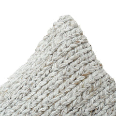 Chunky Knit Polyester Cushion Cover 45x45 cm – Textured Woven Design | Soft Neutral Decorative Pillow