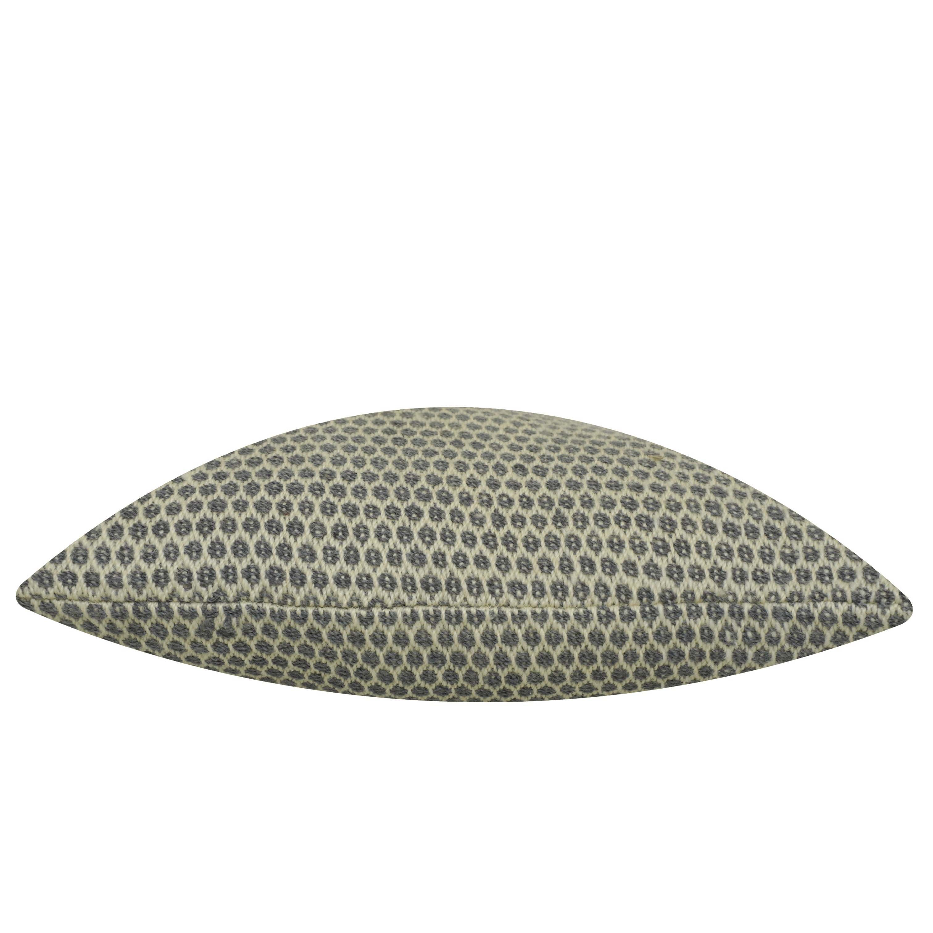 Handwoven Wool Cushion Cover 45x45 cm | Textured Geometric Woven Throw Pillow Cover | Soft Decorative Cushion Cover with Hidden Zipper | Modern Home Décor