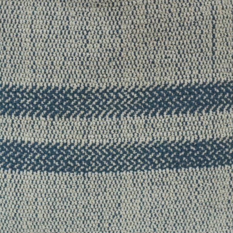 Handwoven Blue Striped Cotton Cushion Cover | 45x45 cm Decorative Throw Pillow Cover | Farmhouse & Coastal Style - Bulk manufacturer & supplier from Panipat, India