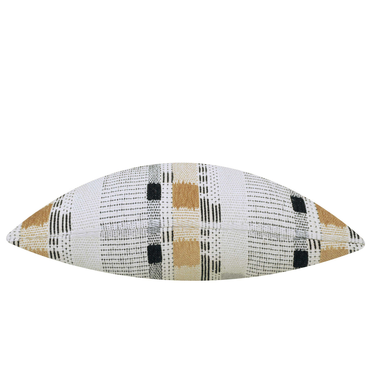 Beige black and grey geometric textured handwoven cotton cushion cover 45x45 cm