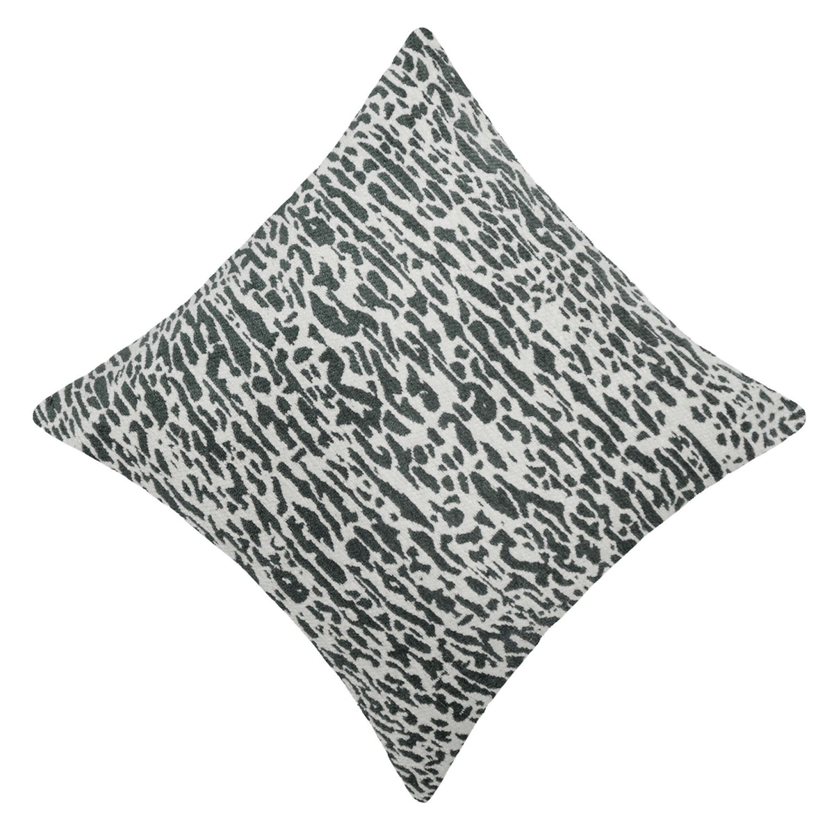Grey & White Abstract Jacquard Cushion Cover – 45 x 45 cm