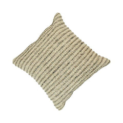 Textured Woven Polyester Cushion Cover 45x45 cm | Handcrafted Neutral Boho Pillow Cover for Sofa & Living Room