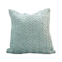 Handwoven Velvet Braided Cushion Cover – Mint Green | 45 x 45 cm Decorative Throw Pillow Cover