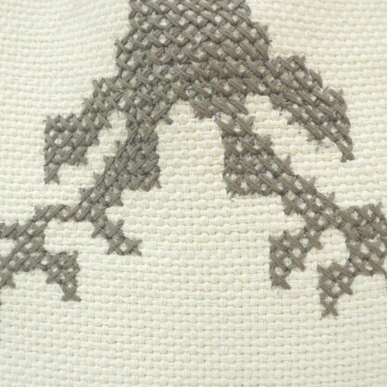 Handmade Embroidered Polyester Cushion Cover 45x45 cm | Abstract Nature-Inspired Design | Decorative Throw Pillow Cover - Bulk manufacturer & supplier from Panipat, India