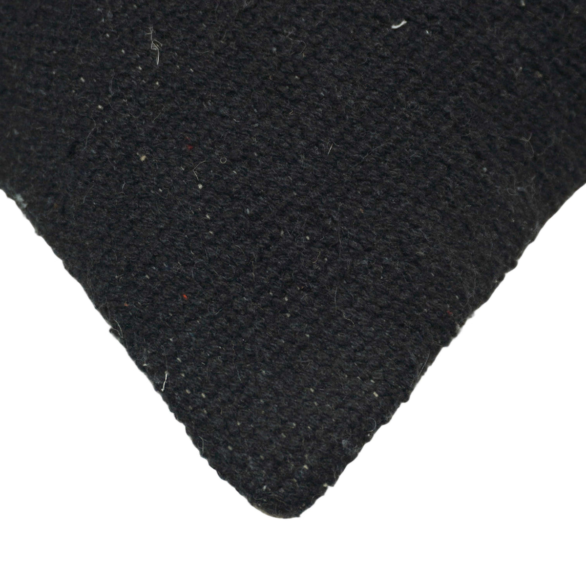 Handwoven Black & Ivory Geometric Cotton Cushion Cover – 45 x 45 cm