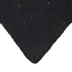 Handwoven Black & Ivory Geometric Cotton Cushion Cover – 45 x 45 cm