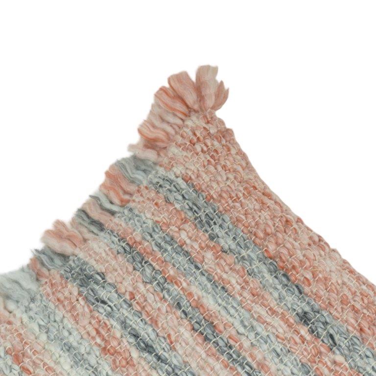 Blush Grey Textured Polyester Cushion Cover with Tassels – 45x45 cm - Bulk manufacturer & supplier from Panipat, India