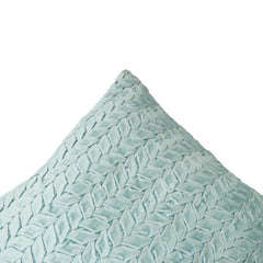 Handwoven Velvet Braided Cushion Cover – Mint Green | 45 x 45 cm Decorative Throw Pillow Cover