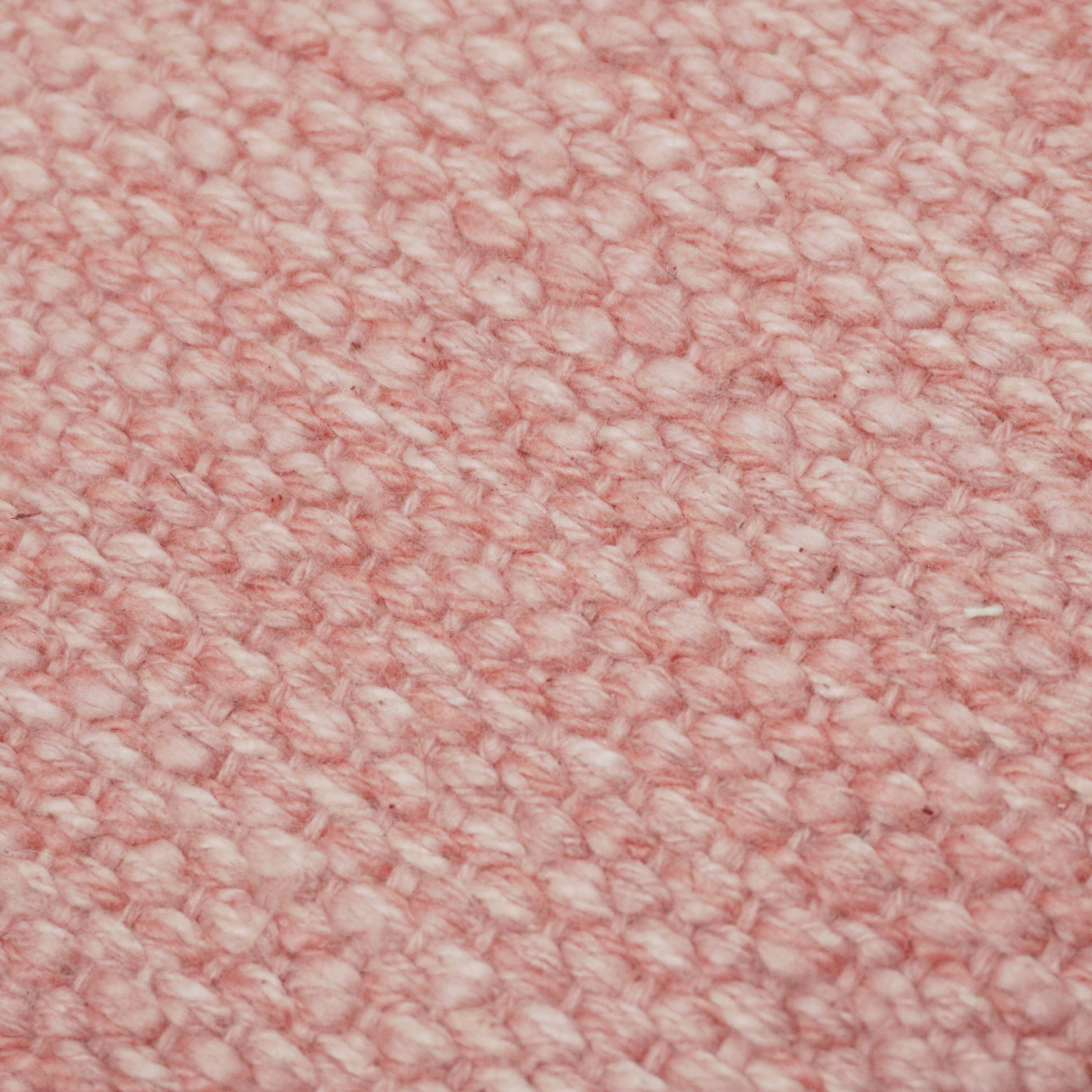 Handwoven Blush Pink Textured Cushion Cover – 45 x 45 cm