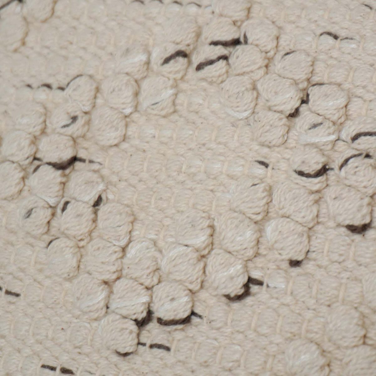 Handmade Tufted Cotton Cushion Cover 45x45 cm | Boho Textured Throw Pillow Cover | Ivory Decorative Cushion Cover with Hidden Zip | 100% Cotton - Bulk manufacturer & supplier from Panipat, India
