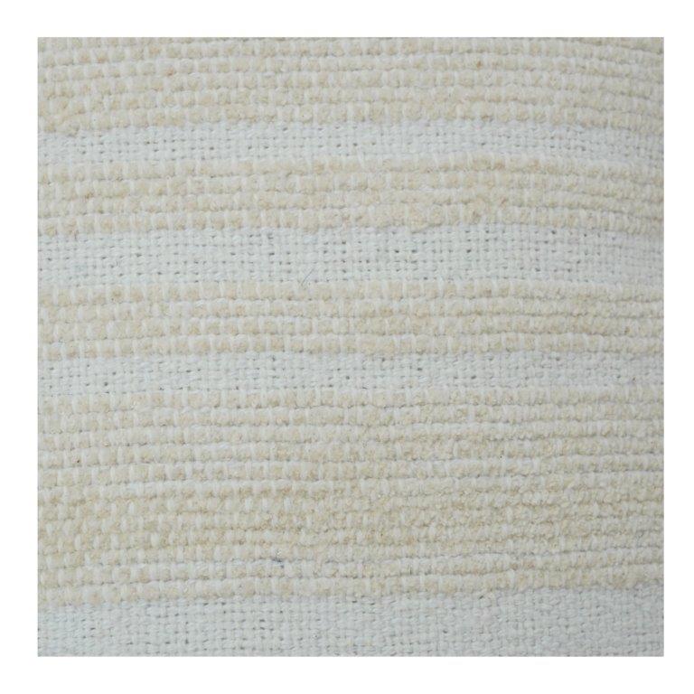 Textured Cotton Cushion Cover 35x50 cm | Neutral Woven Stripe Design | Minimalist Beige Pillow Cover with Hidden Zip