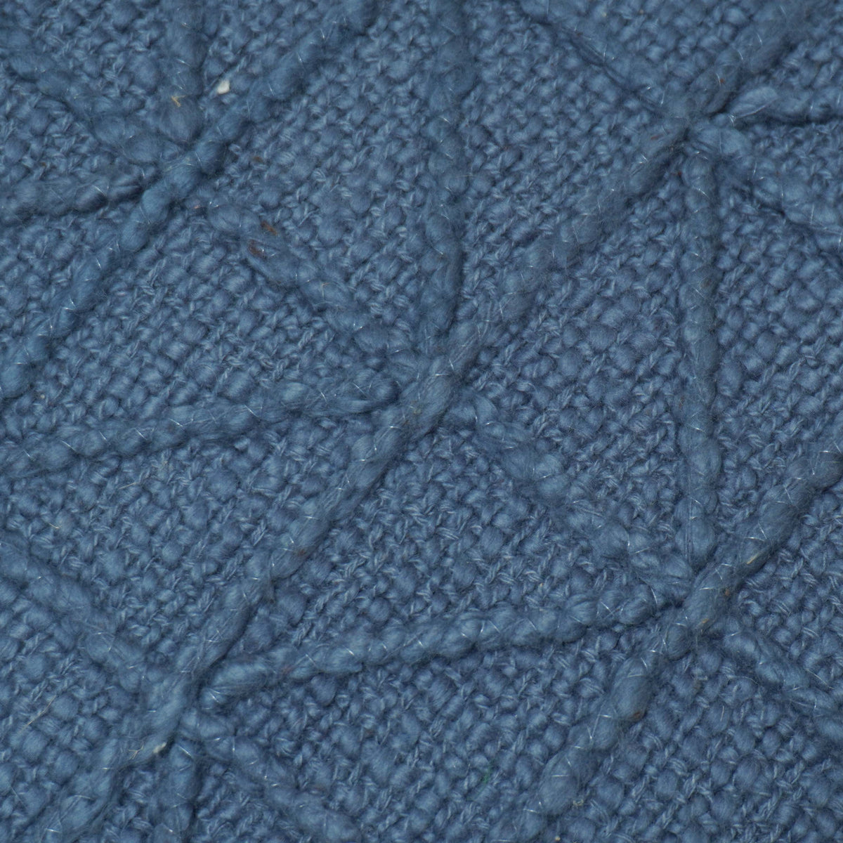 Blue Geometric Machine Embroidered Cushion Cover 45x45 cm