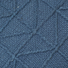 Blue Geometric Machine Embroidered Cushion Cover 45x45 cm