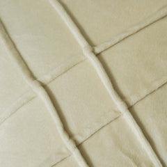 Cream velvet tufted grid textured cushion cover 45x45 cm