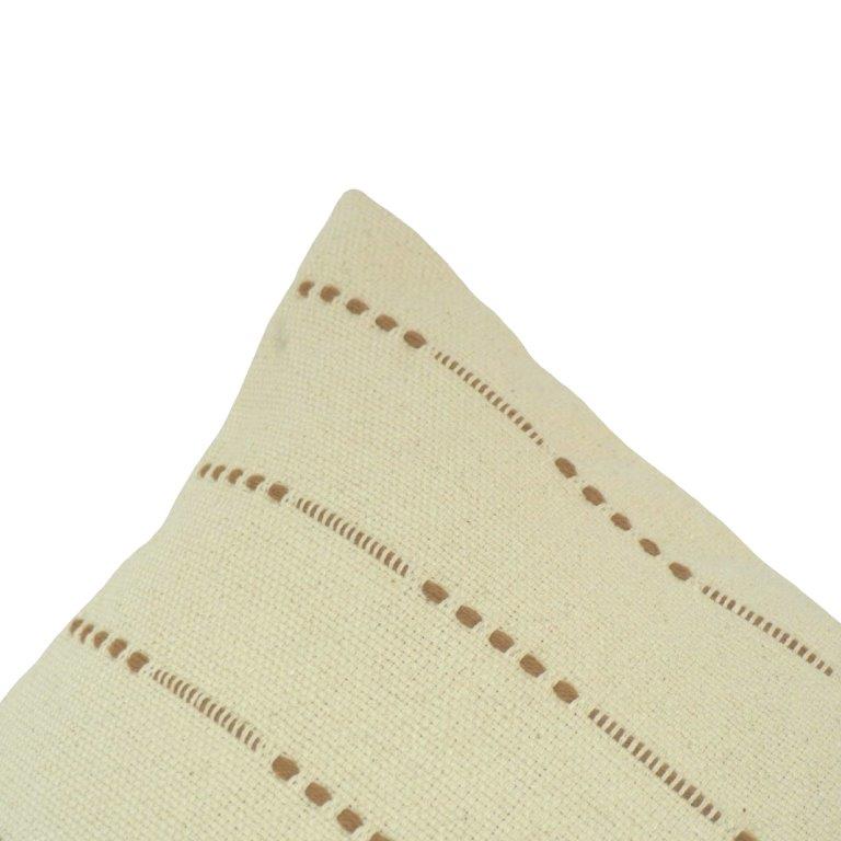 Handmade Cotton Cushion Cover 45x45 cm | Textured Woven Neutral Pillow Cover | Artisan Decorative Cushion - Bulk manufacturer & supplier from Panipat, India