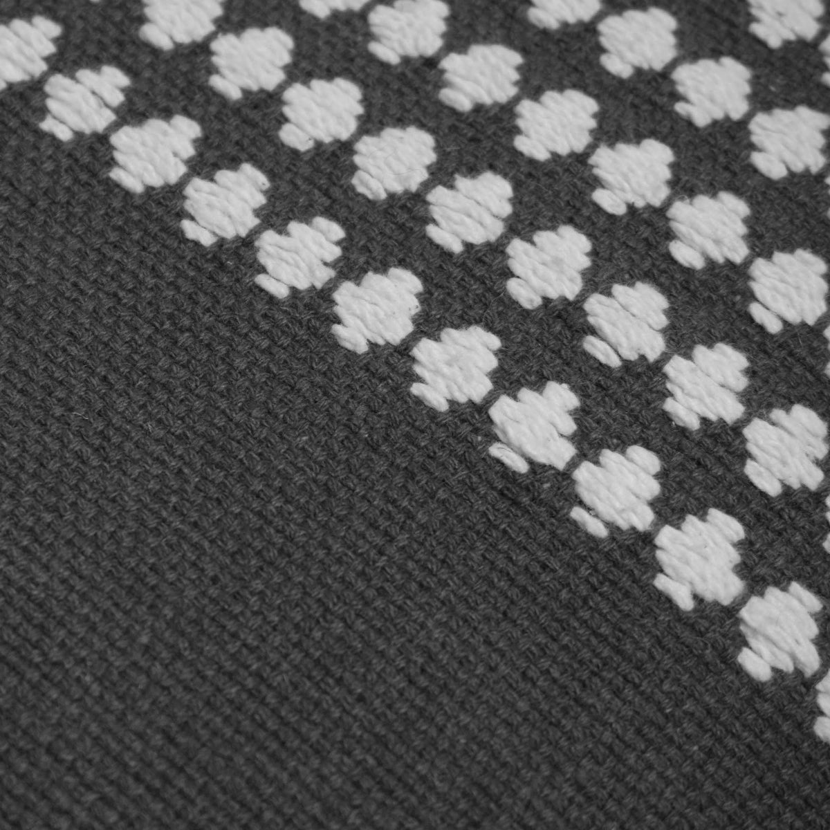 Handwoven Black & White Striped Cushion Cover – 35 x 50 cm | Textured Geometric Pattern