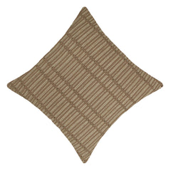 Handwoven Cotton Cushion Cover 45x45 cm | Textured Woven Check Pattern | Beige Decorative Throw Pillow Cover | Modern Boho Home Décor