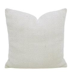 Handwoven Ivory Textured Cushion Cover 45 x 45 cm – Woven Geometric Pattern