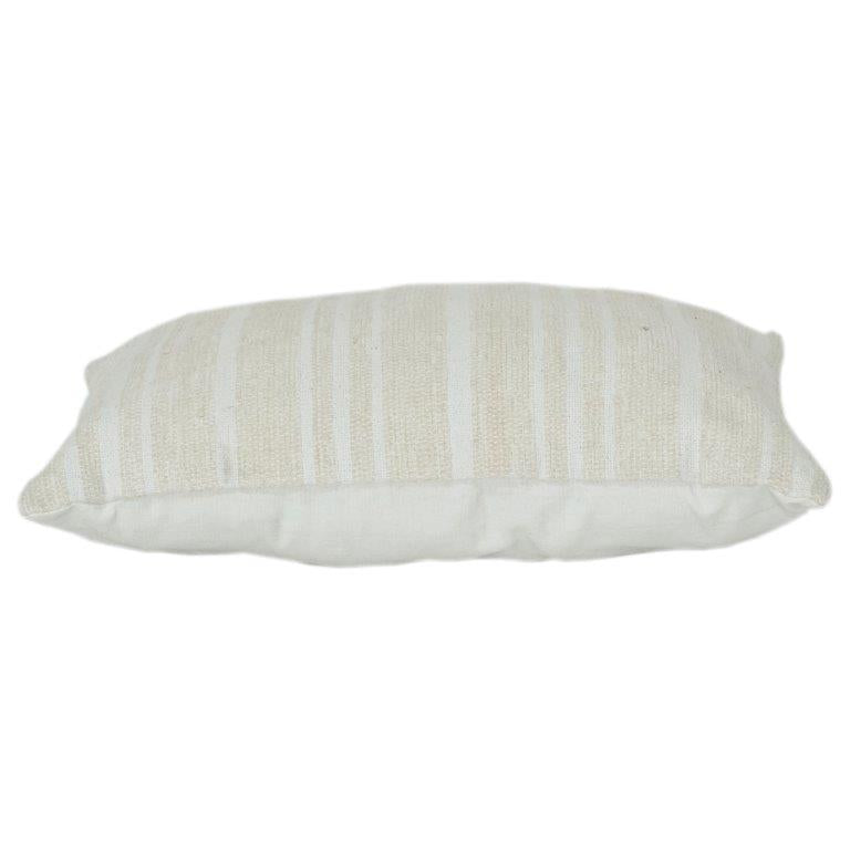 Housse de Coussin en Coton Texturé 35x50 cm | Motif Rayures Tissées Neutres | Housse d'Oreiller Beige Minimaliste avec Fermeture Éclair Invisible - Bulk manufacturer & supplier from Panipat, India