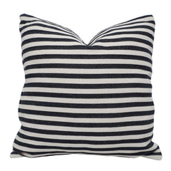 Handwoven Black & White Striped Cotton Cushion Cover 45x45 cm | Woven Cotton Throw Pillow Cover | Modern Minimalist Sofa Cushion Cover with Hidden Zipper