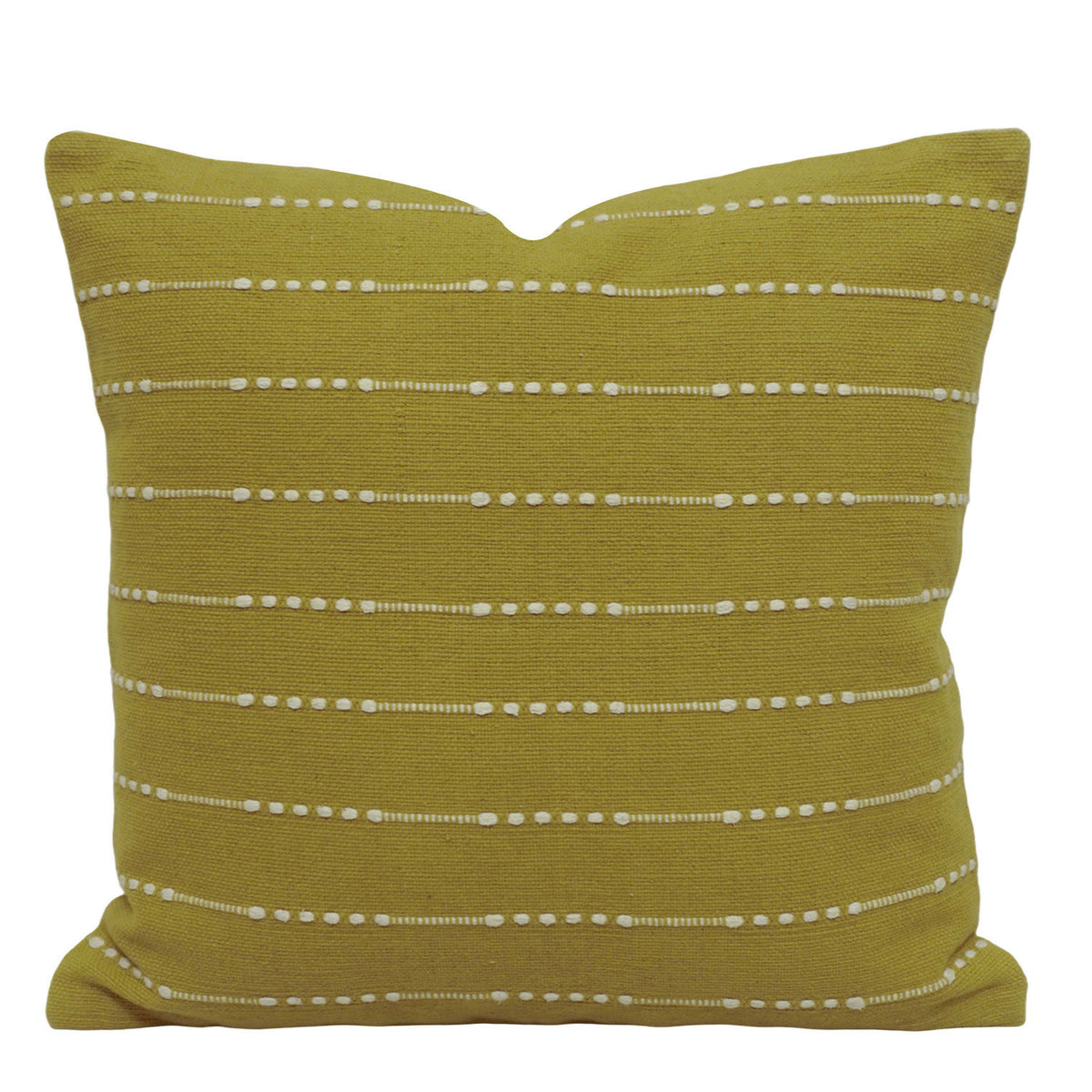 Handwoven Cotton Cushion Cover 45x45 cm | Mustard Textured Woven Throw Pillow Cover | Modern Boho Decorative Cushion Cover | Hidden Zipper | 18x18 Inch