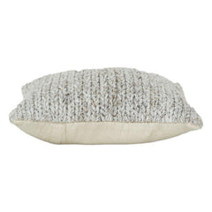 Chunky Knit Polyester Cushion Cover 45x45 cm – Textured Woven Design | Soft Neutral Decorative Pillow