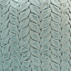 Handwoven Velvet Braided Cushion Cover – Mint Green | 45 x 45 cm Decorative Throw Pillow Cover