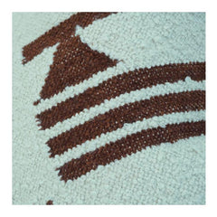 Ivory & Brown Handwoven Cotton Cushion Cover | Abstract Geometric Design | Textured Artisan Throw Pillow | 18x18 Inch