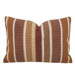 Handwoven Striped Cushion Cover – 35 x 50 cm | Earthy Multi-Tone Textured Cushion