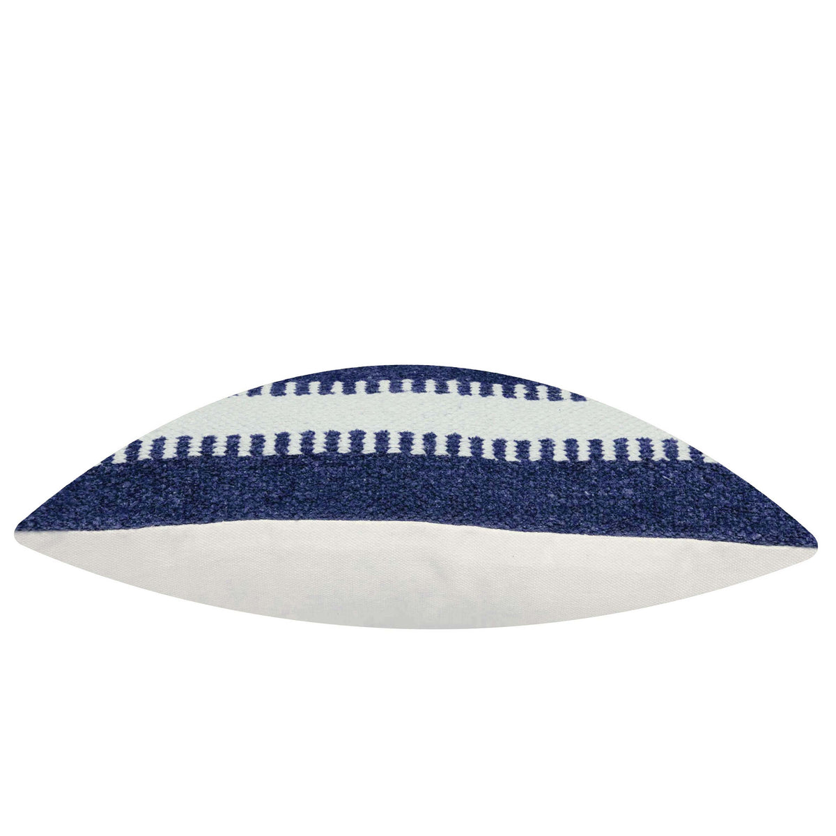 Handwoven Cotton Cushion Cover – Blue & White Striped Design, 45 x 45 cm
