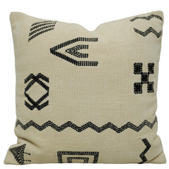 Handwoven Cotton Cushion Cover 45x45 cm | Geometric Tribal Pattern | Decorative Sofa Throw Pillow Cover | Hidden Zip | Boho Modern Home Décor