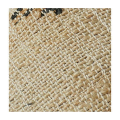 Handwoven Jute Cushion Cover with Tribal Mudcloth Pattern | Natural Textured Decorative Pillow Cover | 18x18 Inch