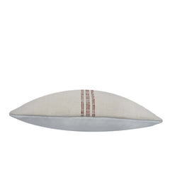 Natural ivory minimalist striped woven cotton cushion cover 45x45 cm