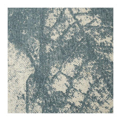 Abstract Leaf Printed Cotton Cushion Cover 45x45 cm | Nature-Inspired Blue & Beige Decorative Pillow Cover | Modern Home Décor