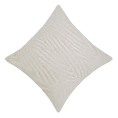 Handwoven Ivory Textured Cushion Cover 45 x 45 cm – Woven Geometric Pattern