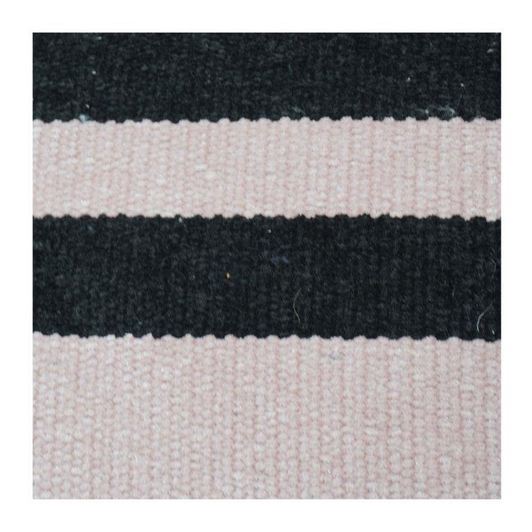 Minimalist Black & Beige Striped Cotton Cushion Cover | Modern Textured Throw Pillow Cover | 18x18 Inch - Bulk manufacturer & supplier from Panipat, India