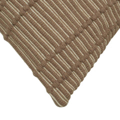 Handwoven Cotton Cushion Cover 45x45 cm | Textured Woven Check Pattern | Beige Decorative Throw Pillow Cover | Modern Boho Home Décor