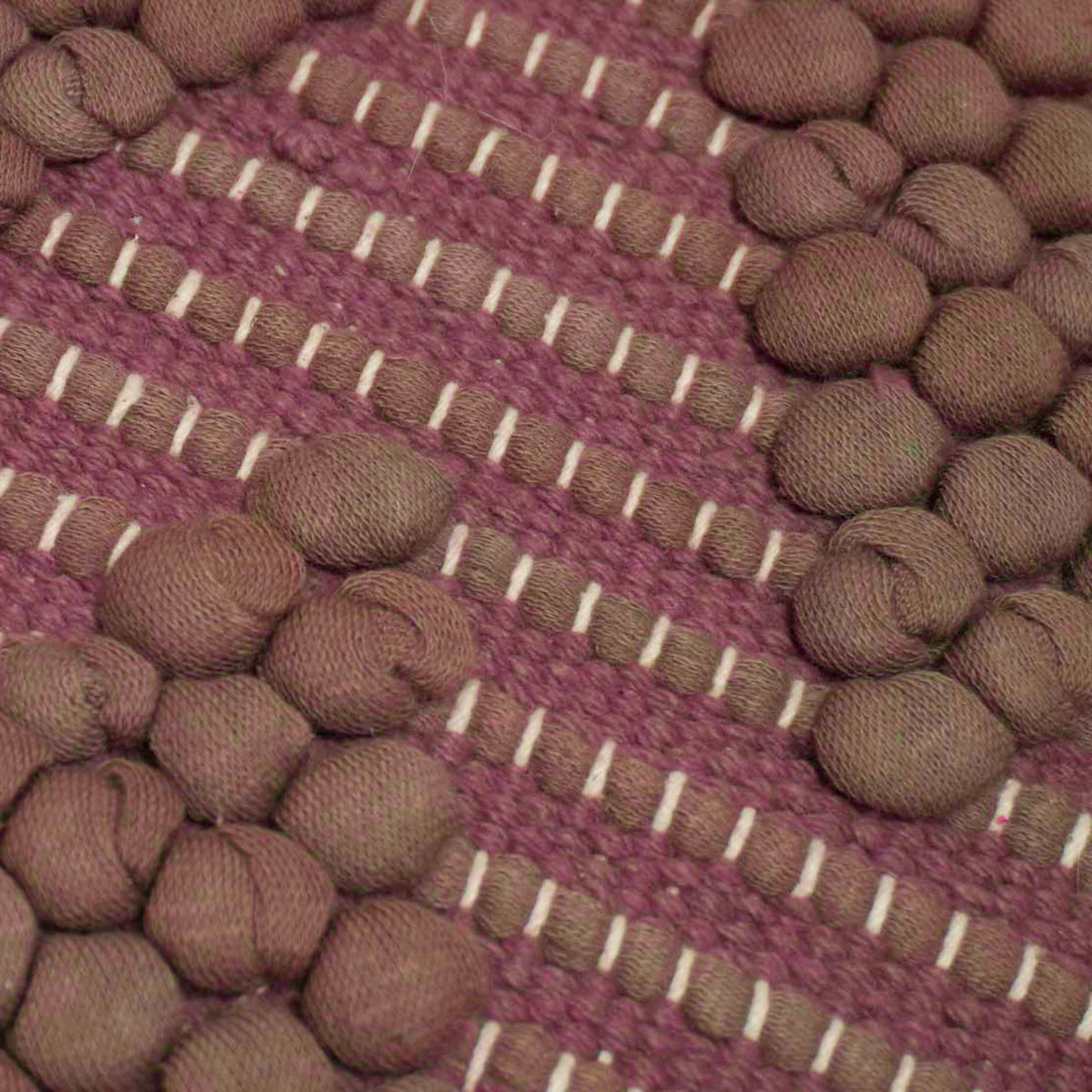 Mauve brown floral textured handwoven cushion cover 45x45 cm