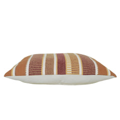 Handwoven Striped Cushion Cover – 35 x 50 cm | Earthy Multi-Tone Textured Cushion