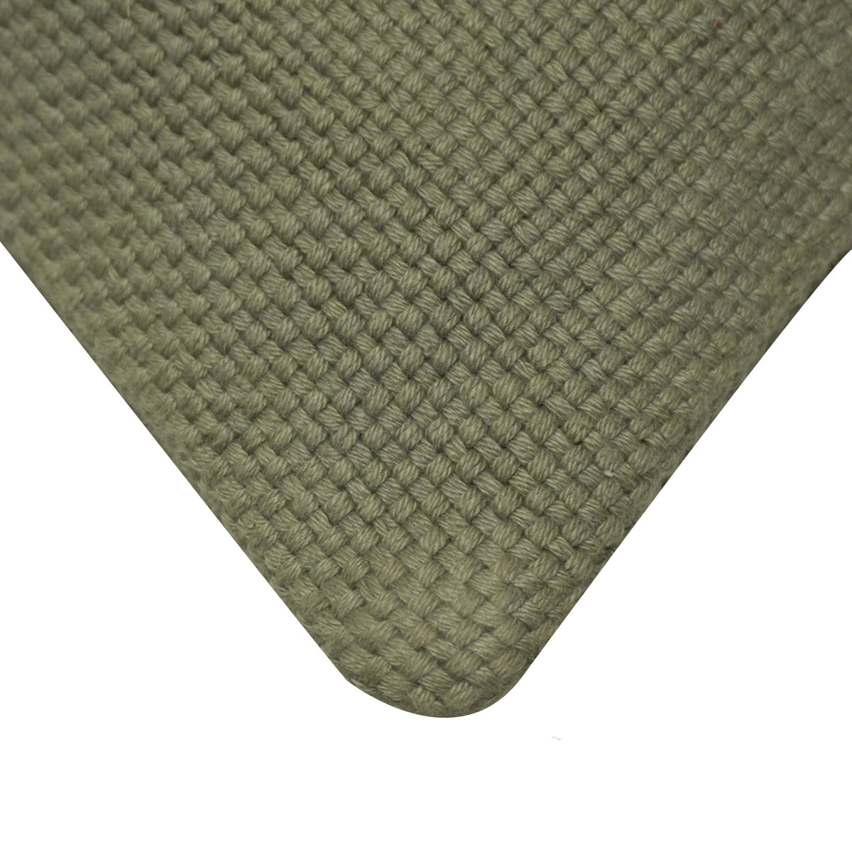 Handwoven Cotton Cushion Cover 45x45 cm | Embroidered Deer Head Design | Decorative Throw Pillow Cover | Hidden Zipper | Olive Green